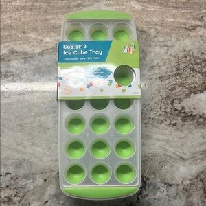 Ing Green Ice Cube Tray Set of 3